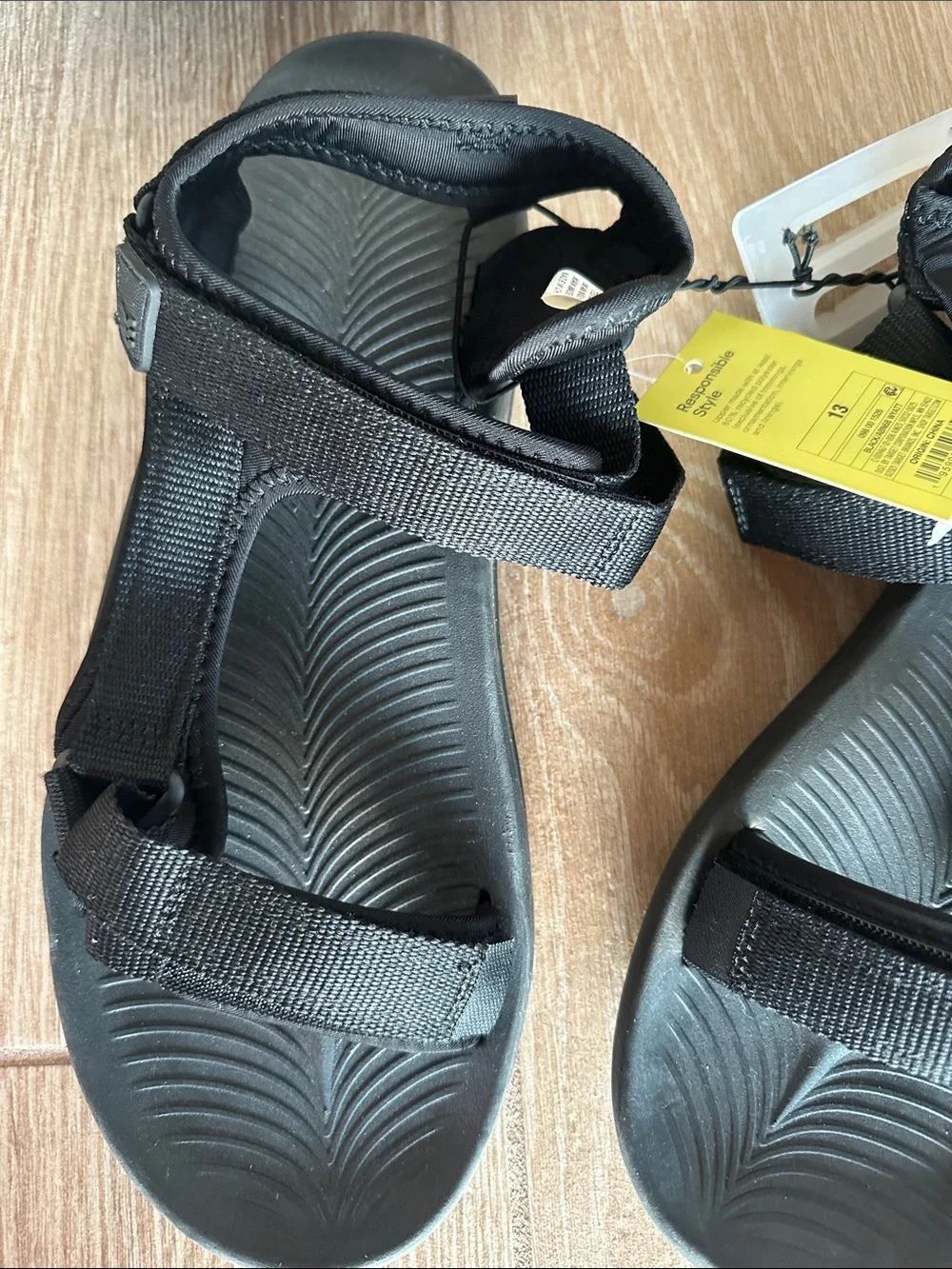 Target Black Adjustable Outdoor Sport Sandals NWT